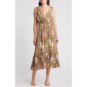 Cleobella Kay Midi Dress in Saguaro Size XS